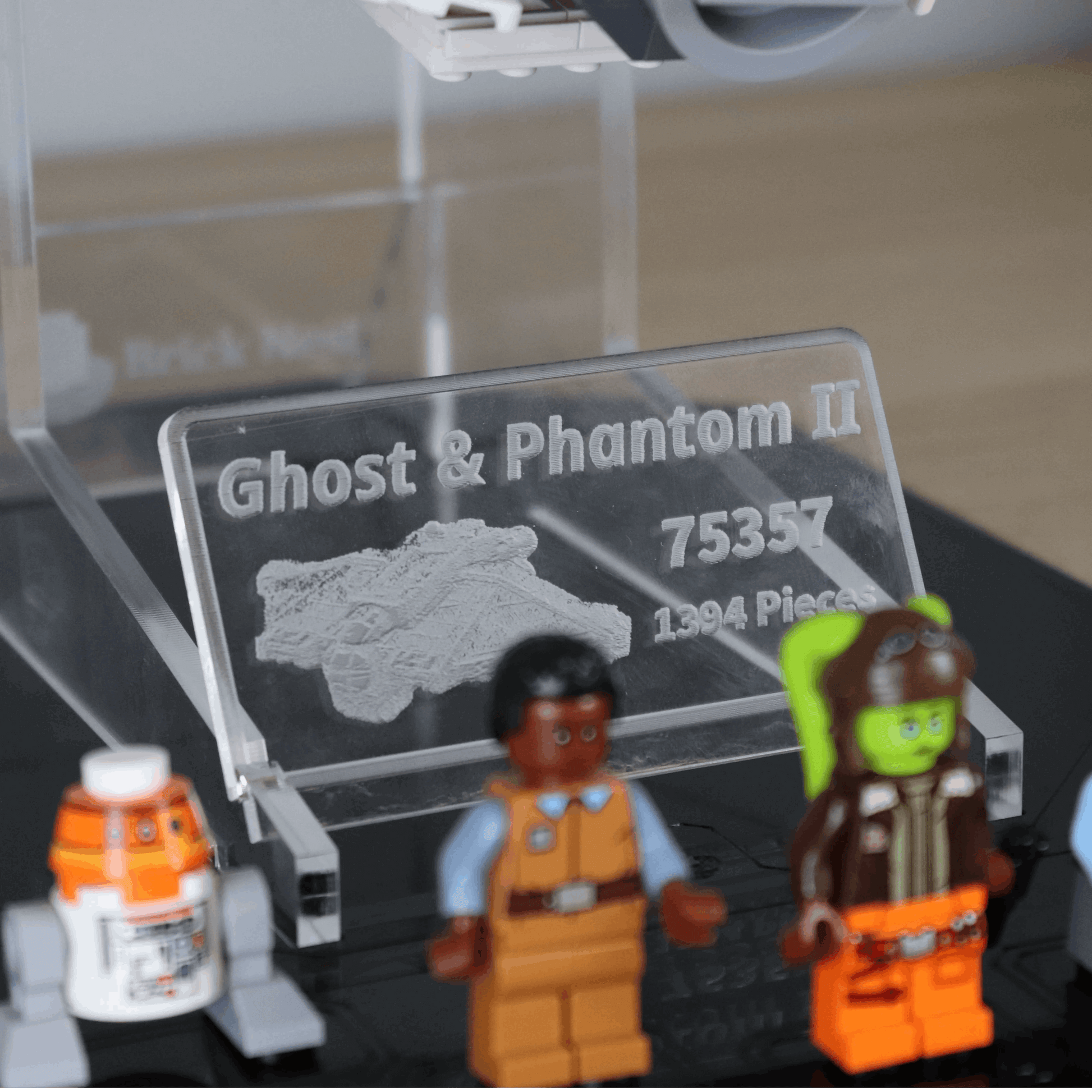 Acrylic Display Stand for The Ghost and Phantom II with Black Base