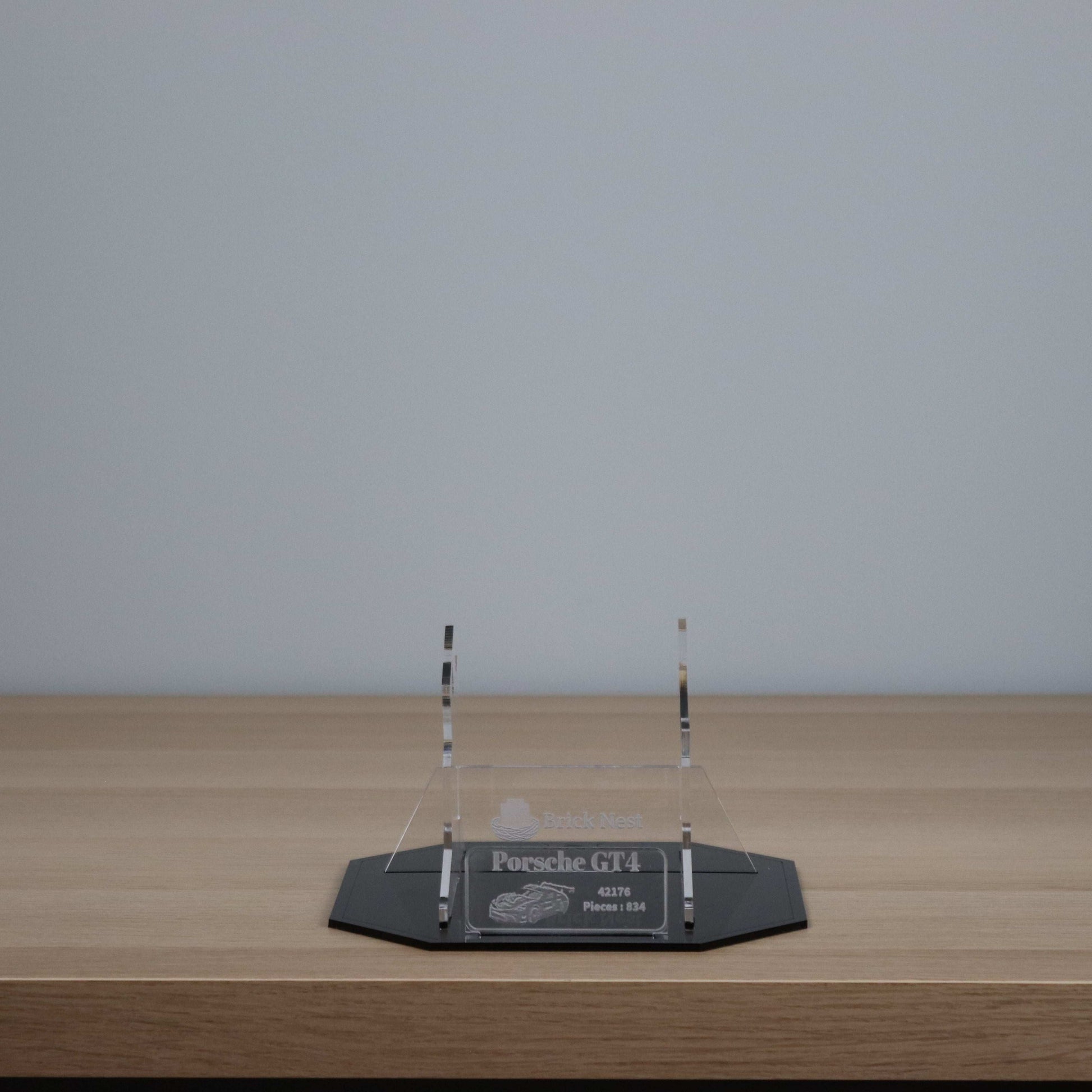 LEGO Porsche GT4 Acrylic Display Stand with Black Base