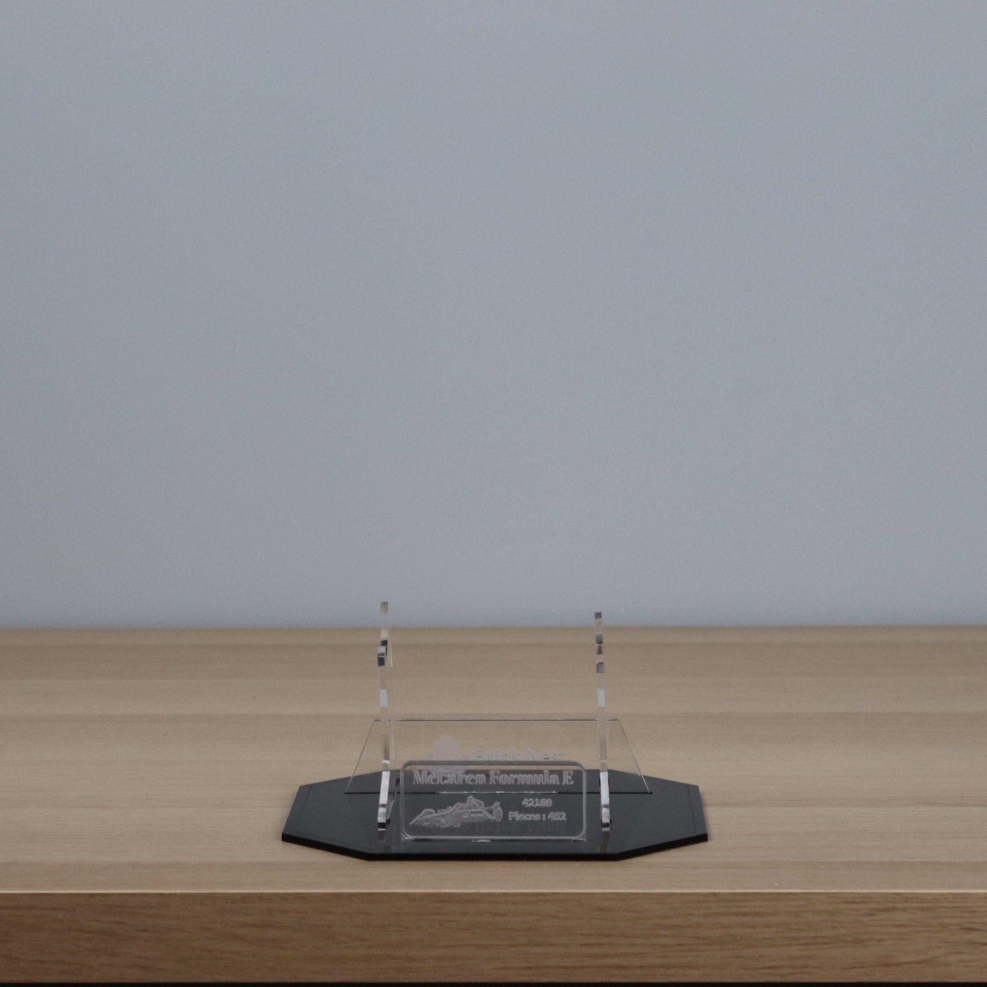 Acrylic display stand for lego mclaren formula e 42169 mount clear