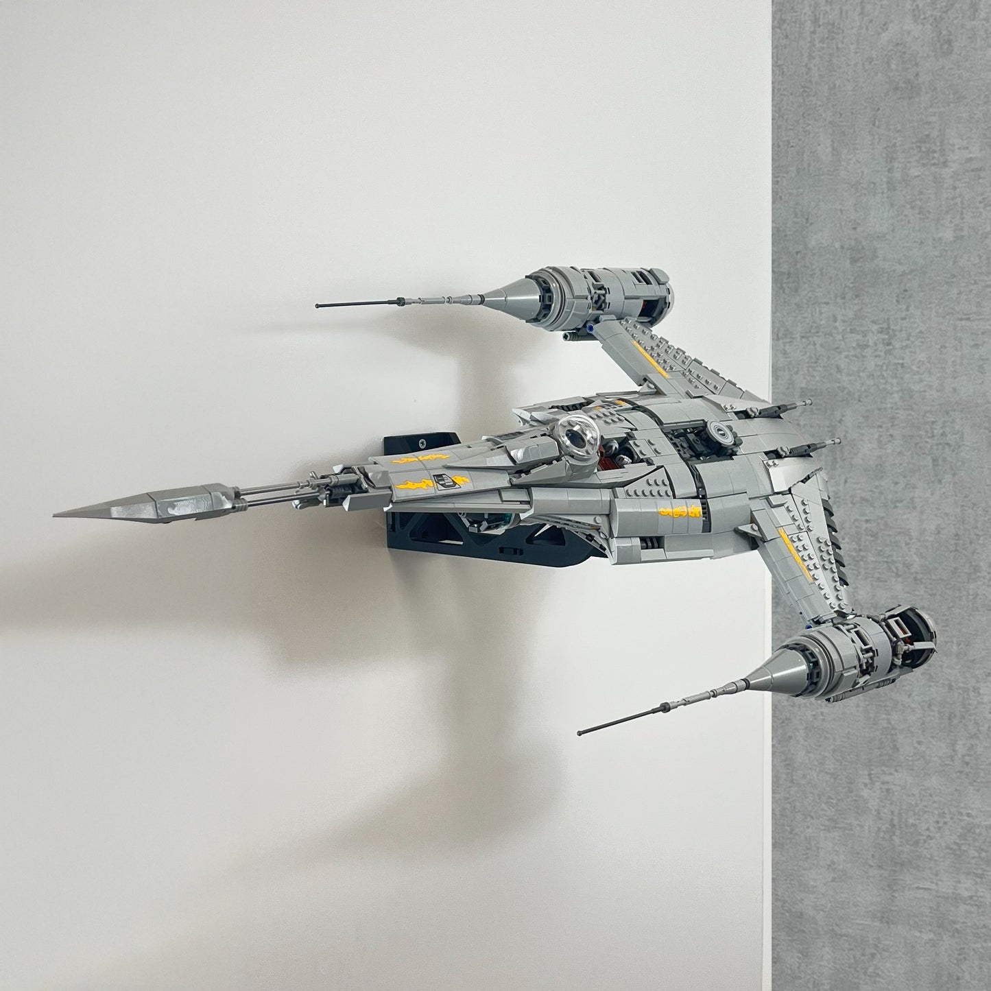 Mandalorian N-1 Starfighter LEGO wall display mount by BrickNest
