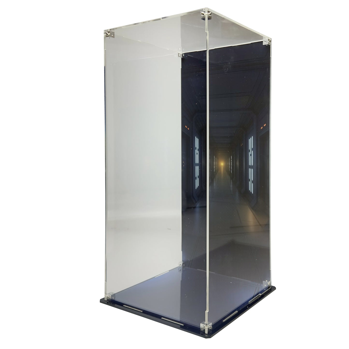 Ultimate acrylic display case with printed base and back for LEGO UCS K-2SO Security Droid