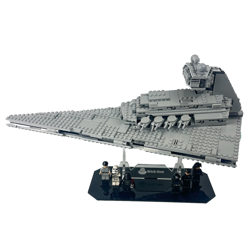 Acrylic Display Stand with Black Base Plate for LEGO Star Destroyer 75394