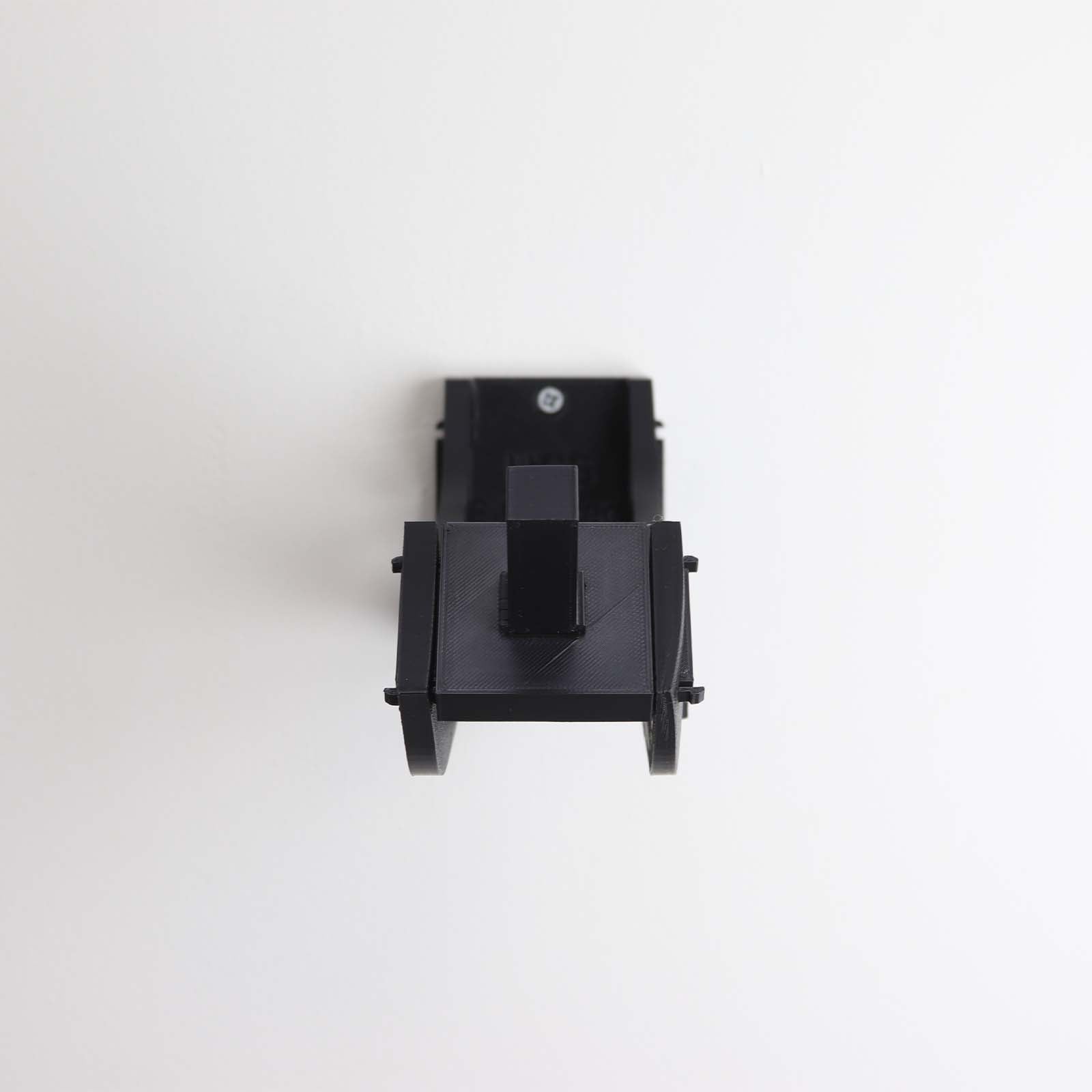 Wall mount display stand for lego Tie interceptor Star Wars angled off wall home storage