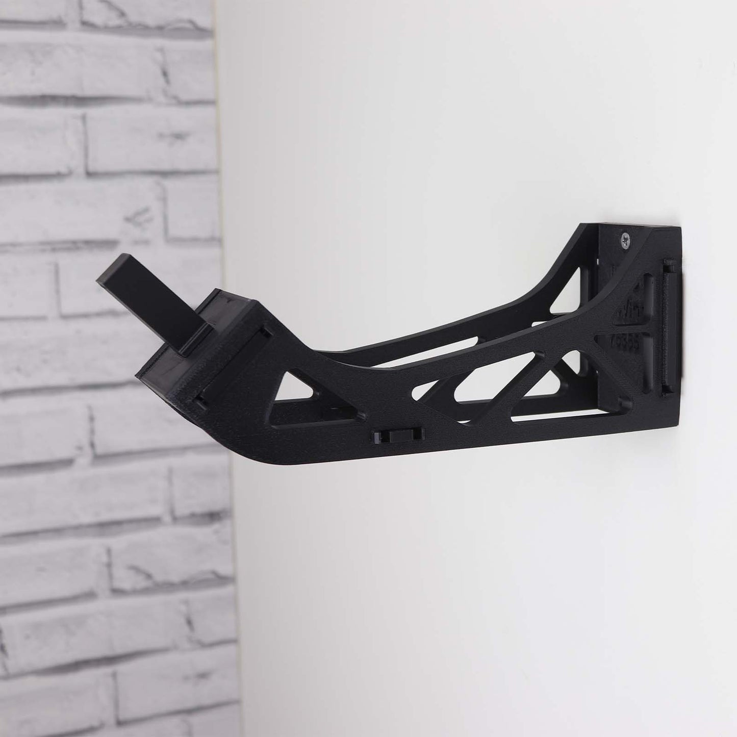 Wall mount display stand for lego UCS x-wing x wing Star Wars angled off wall home storage