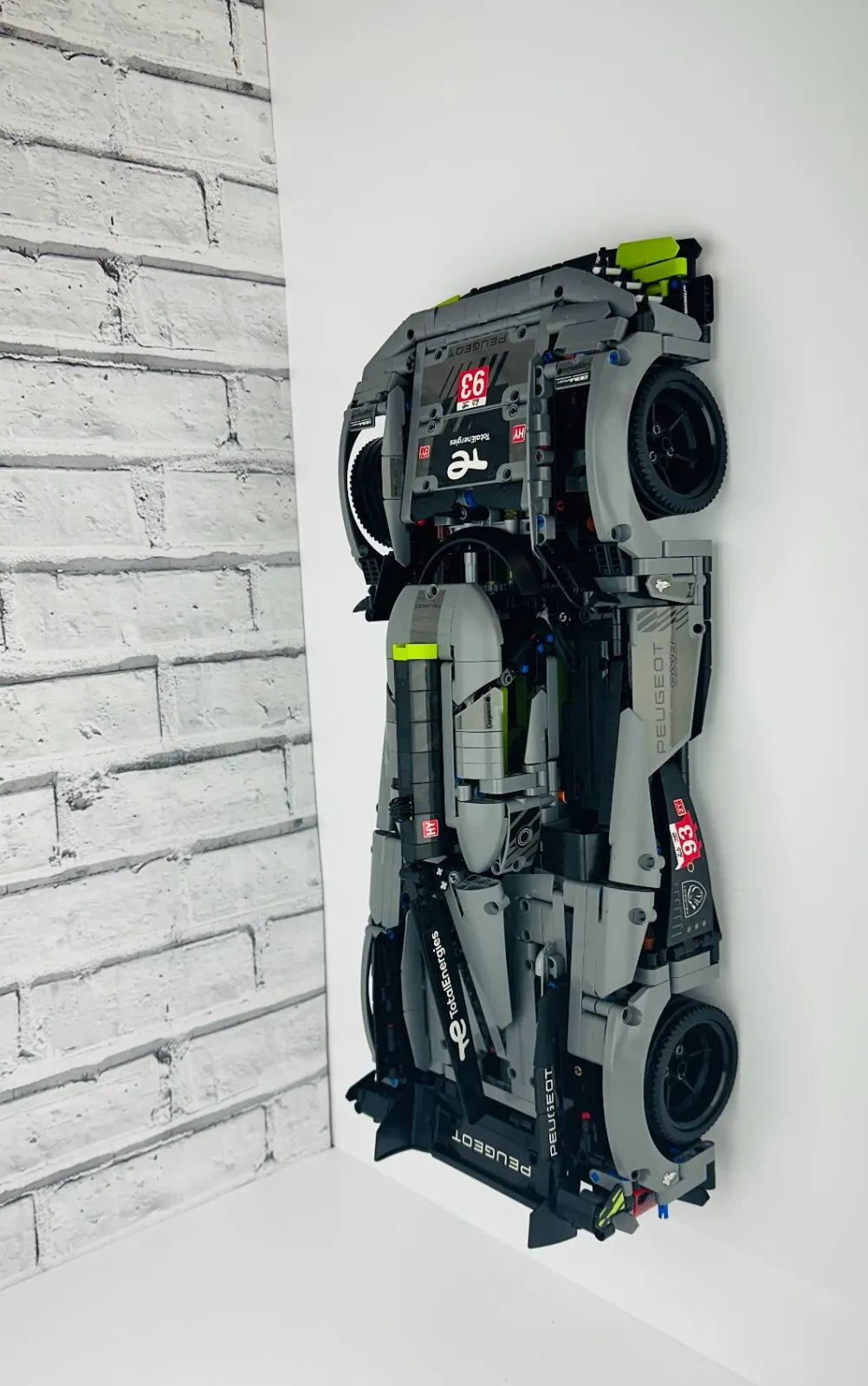 Vertical Wall Mount for LEGO® Peugeot 9X8 Le Mans Hypercar 42156