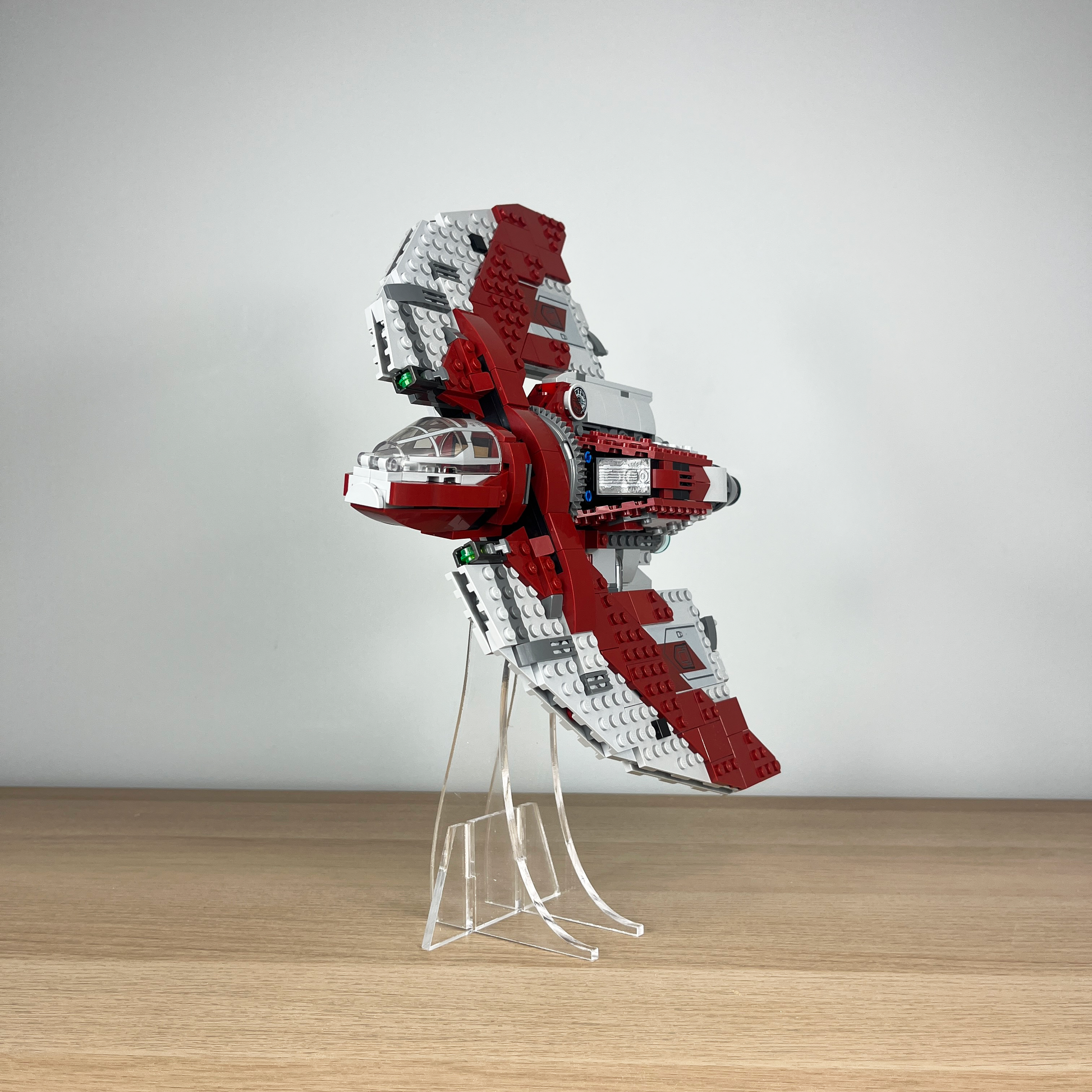lego display stand - compatible with set 75362 (Lego T-6 Jedi Shuttle Acrylic Display)