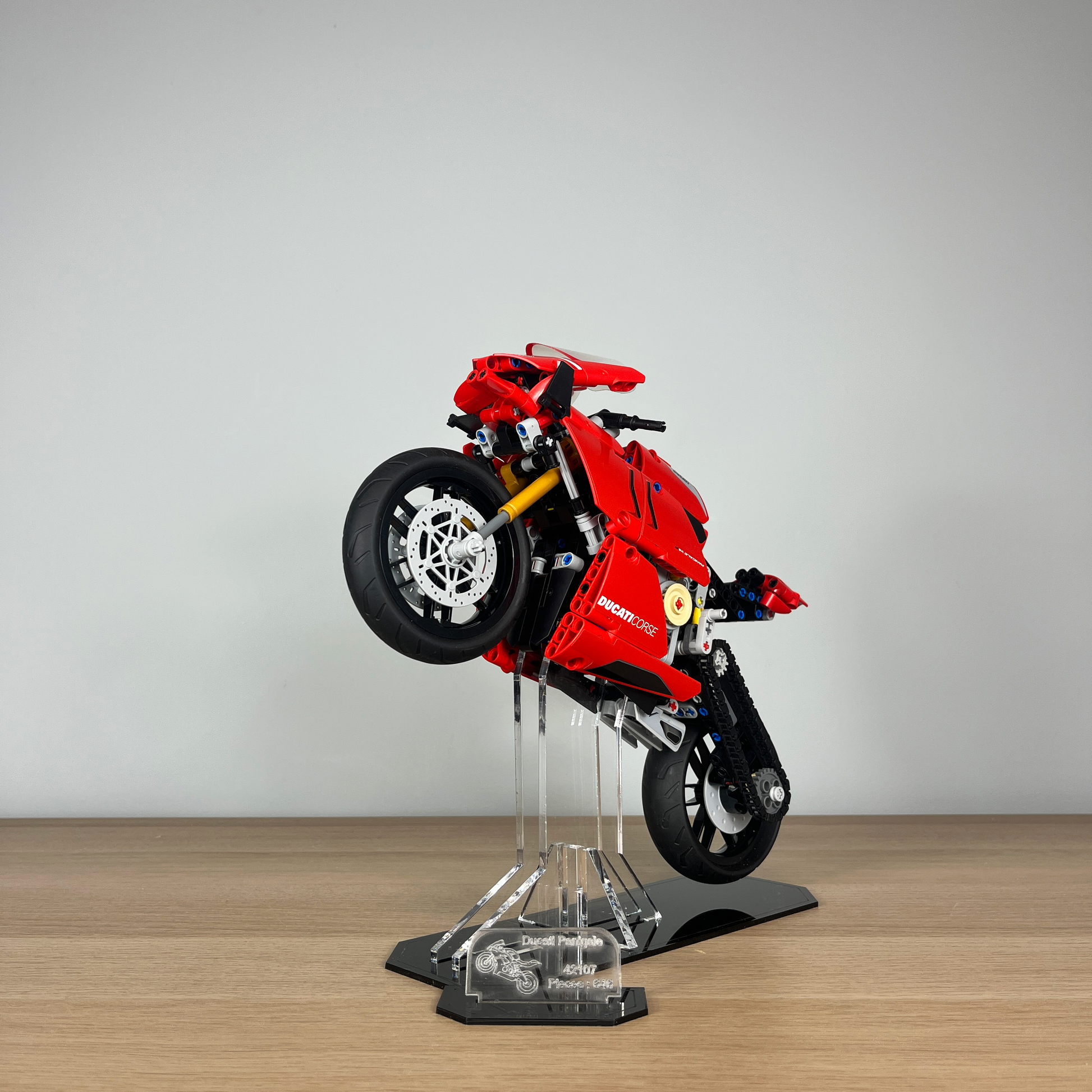 Lego Ducati Display Stand - Wheelie Position