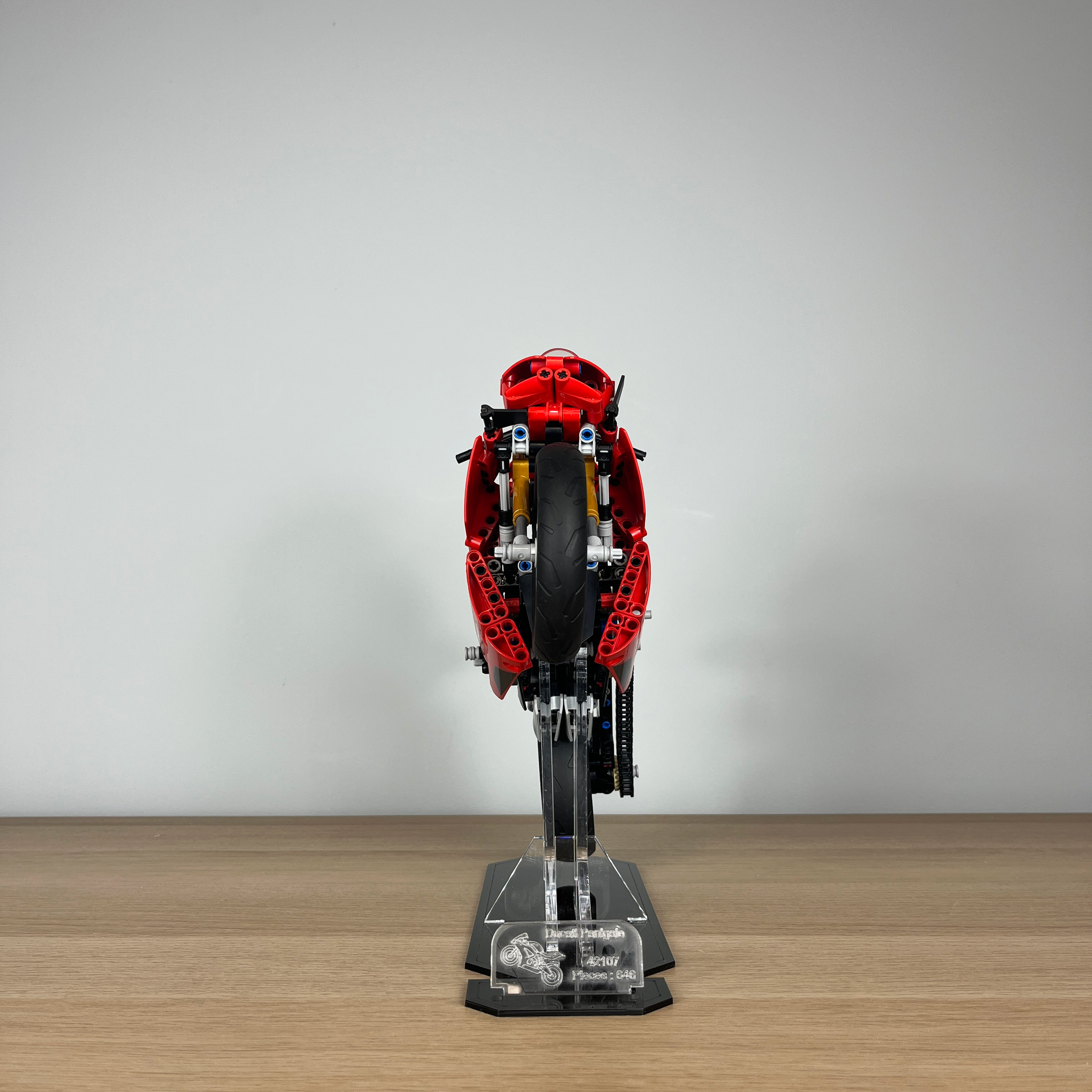 Lego Ducati Acrylic Display Stand with Black Base Plate
