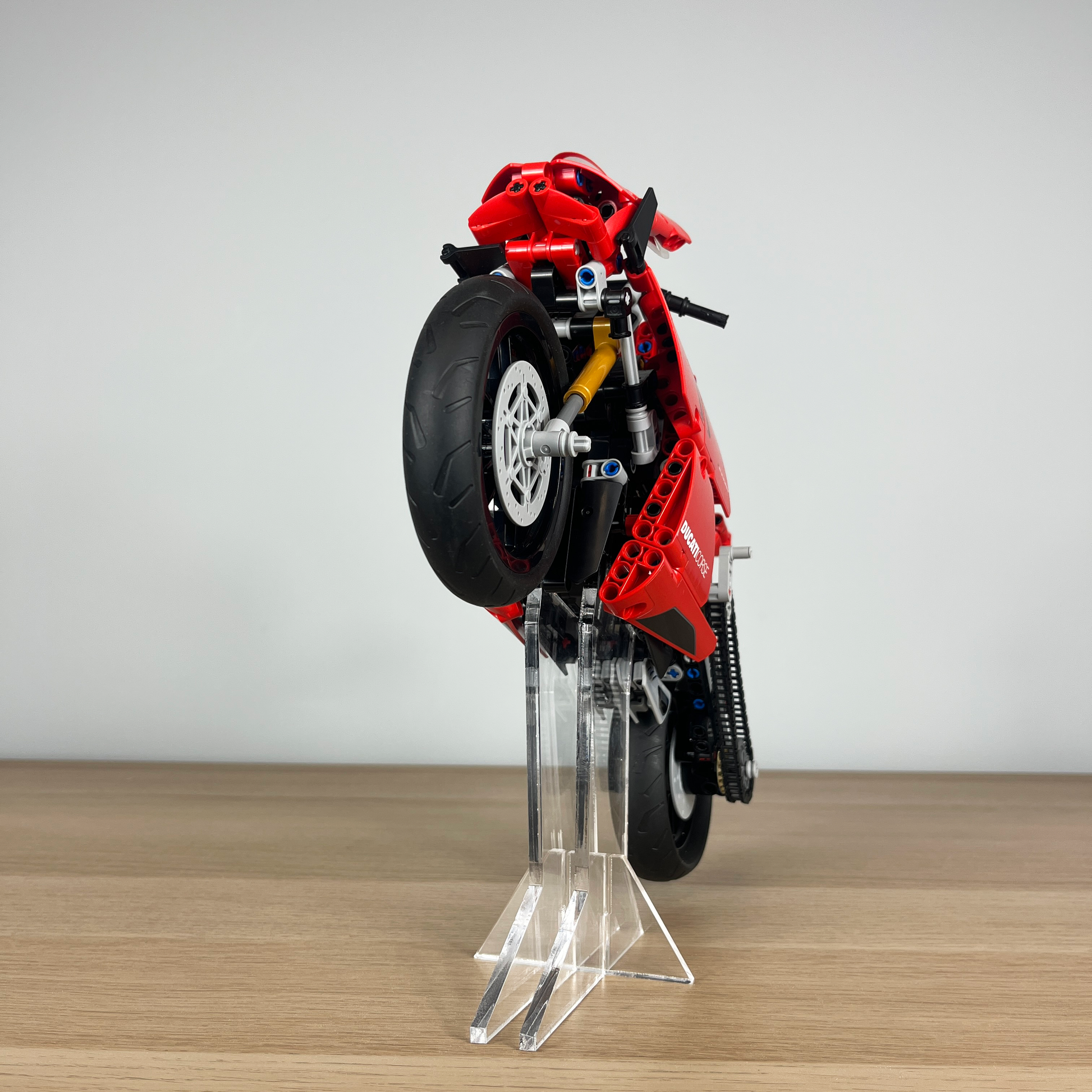 Acrylic display stand for Lego Ducati Motorcycle