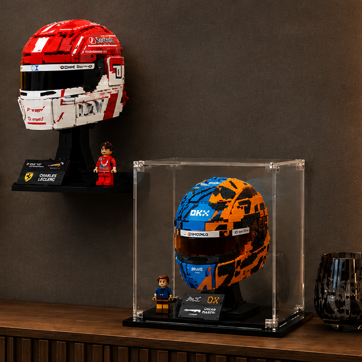 How to Display LEGO F1 Helmet Sets: Wall Mounts & Display Cases