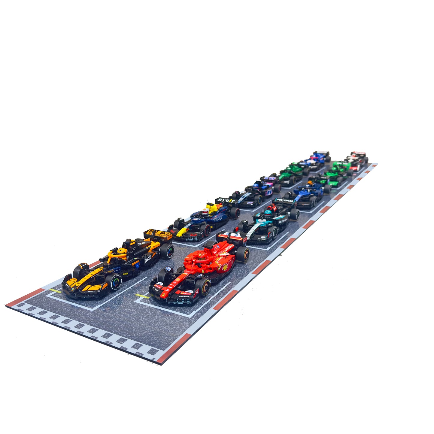 Brick Nest Acrylic Wall Display Mount For Lego F1 Speed Champions