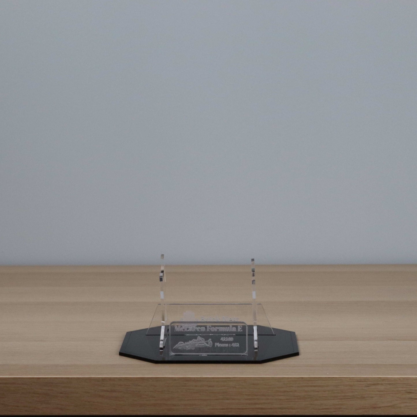 Acrylic display stand for lego mclaren formula e 42169 mount clear 