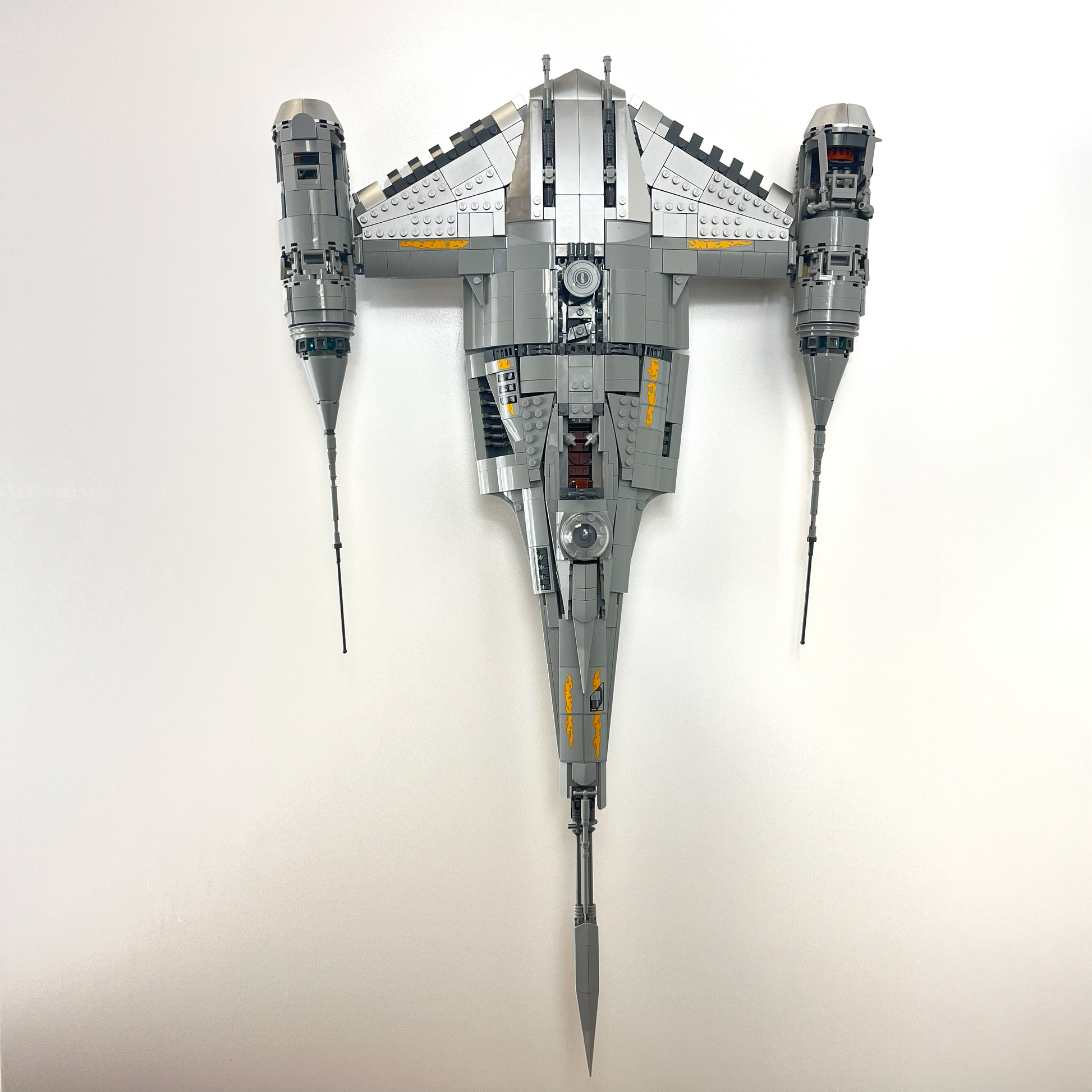 LEGO Mandalorian N-1 Starfighter vertical wall mount display