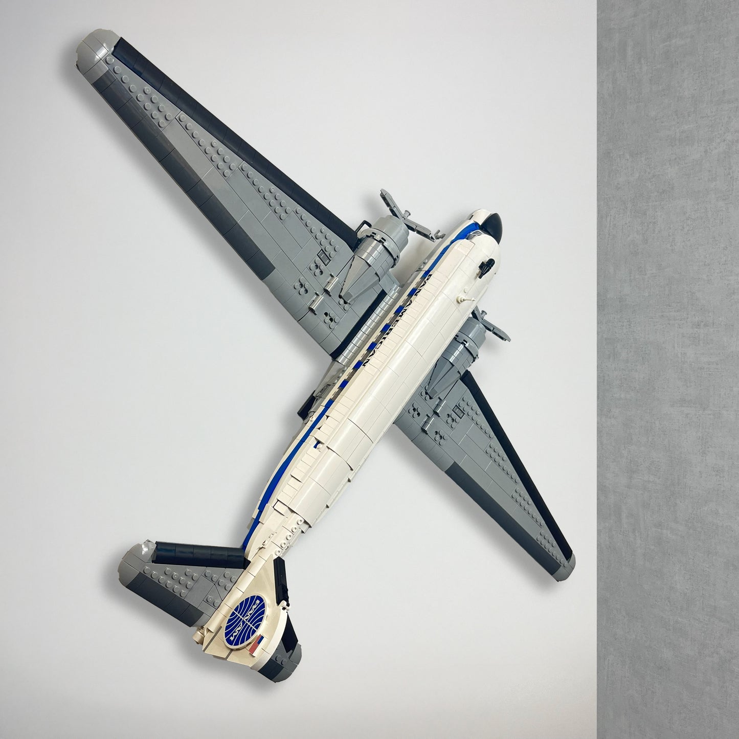 LEGO PAN AM Airliner 11378 vertical wall mount display