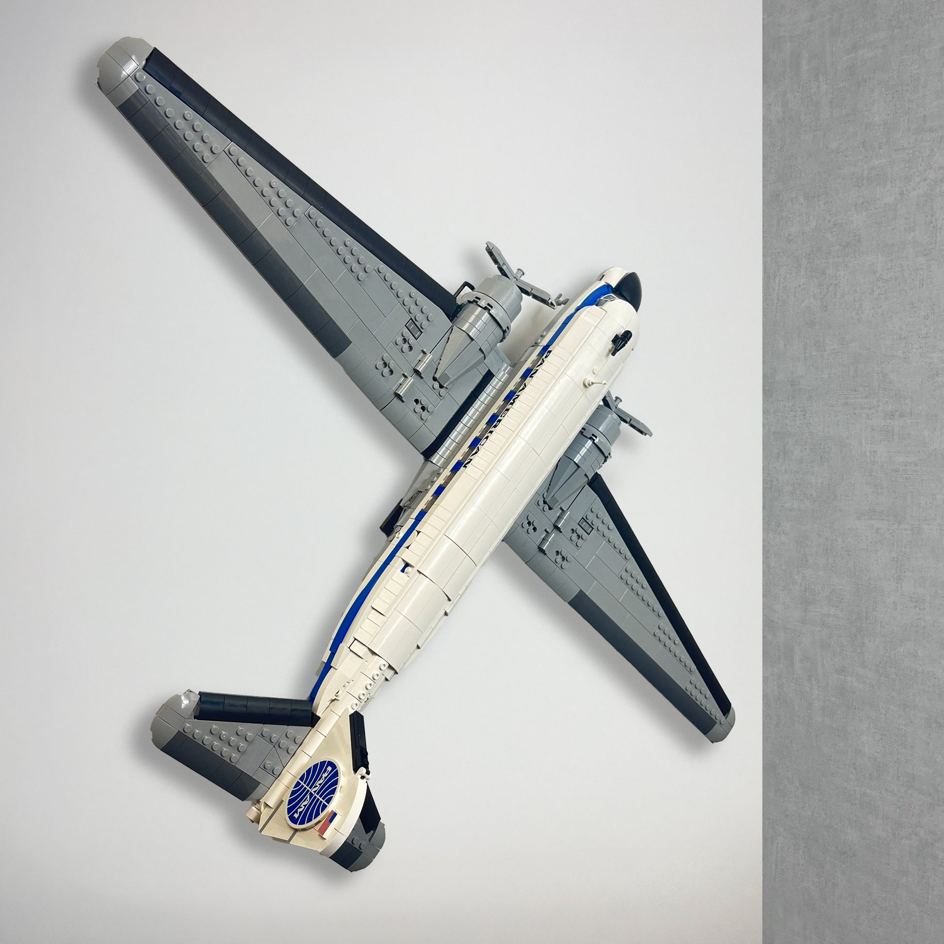 LEGO PAN AM Airliner 11378 vertical wall mount display