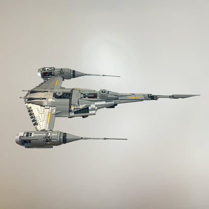 LEGO UCS N-1 Starfighter displayed on wall mount