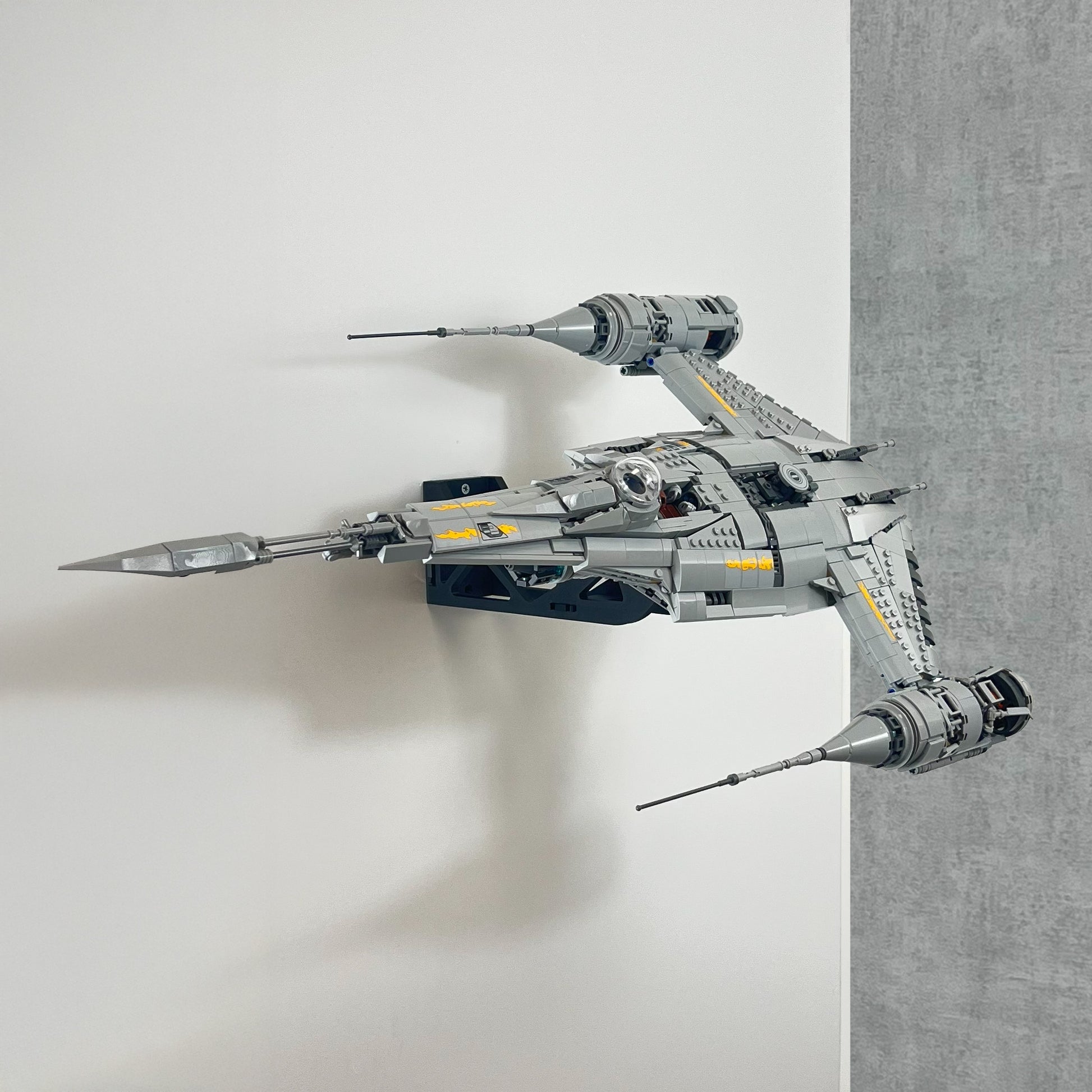 Mandalorian N-1 Starfighter LEGO wall display mount by BrickNest