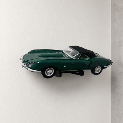 BrickNest angled wall mount for LEGO Icons Jaguar E-Type