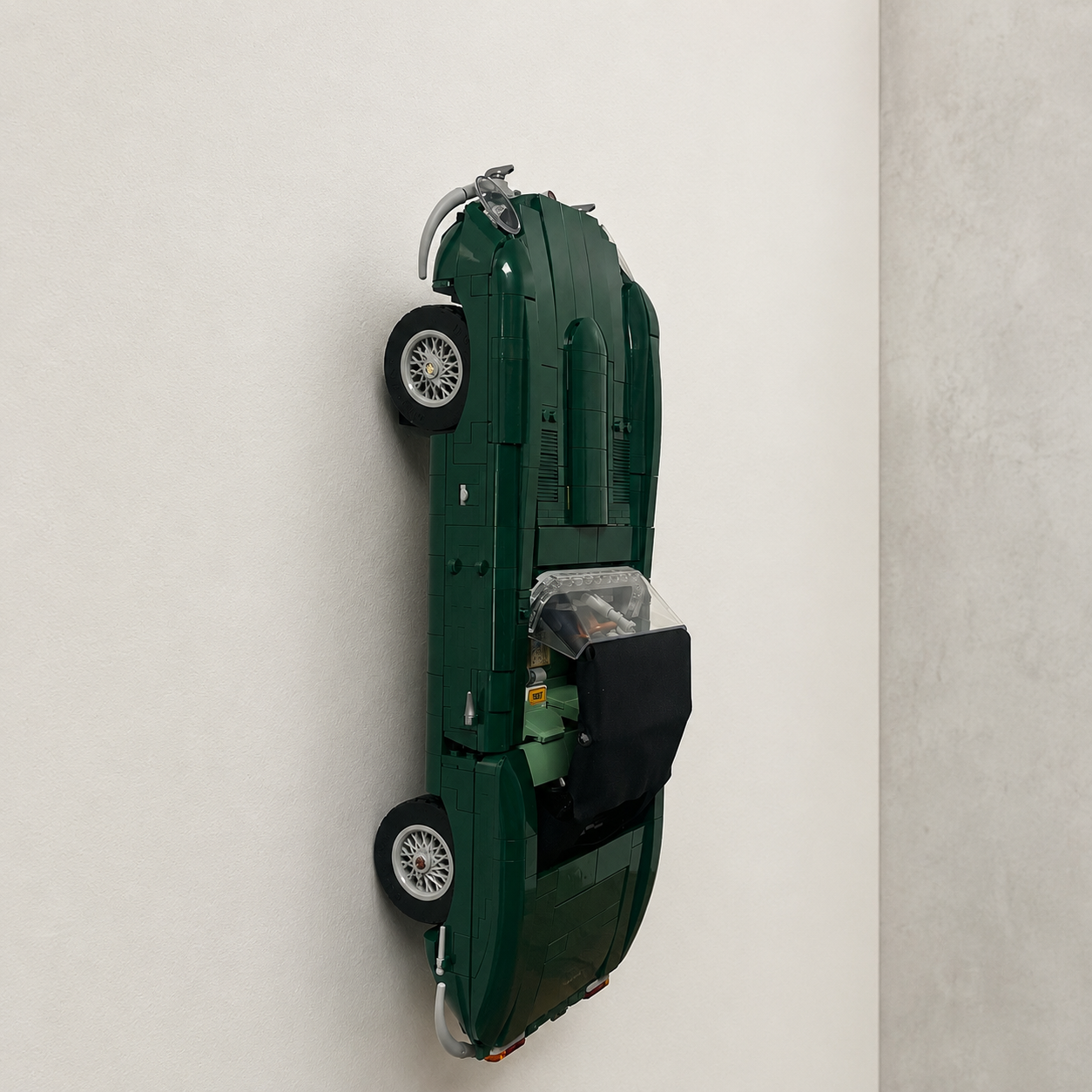 Vertical Wall Mount Compatible with LEGO Icons Jaguar E-Type 11381