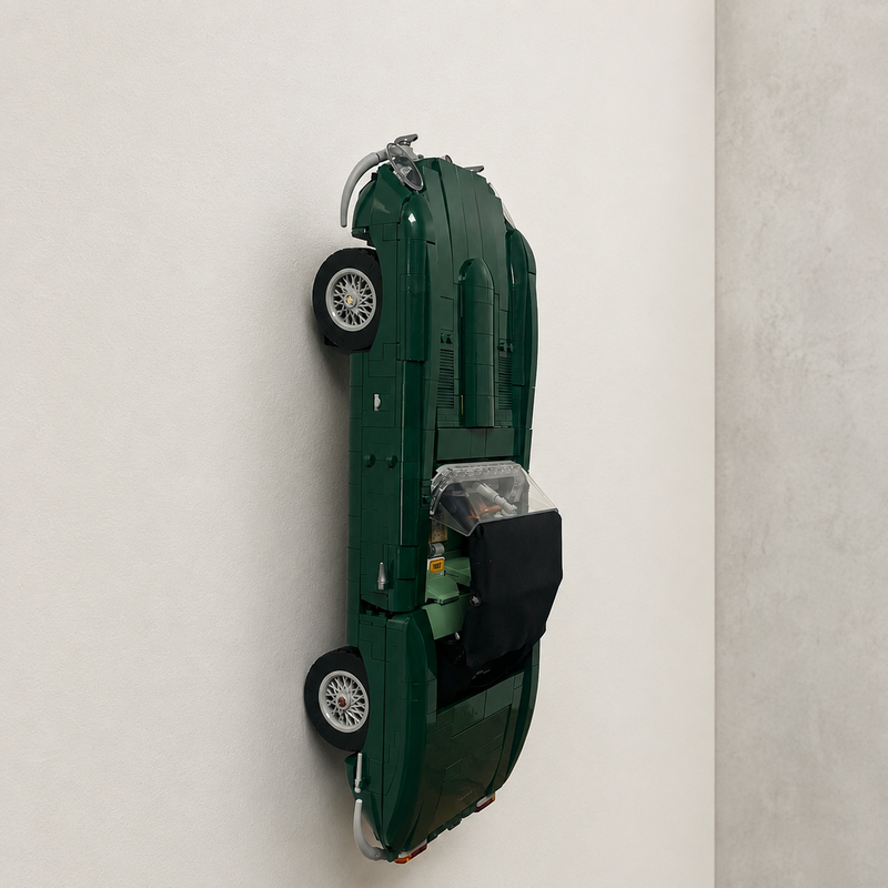 Vertical Wall Mount Compatible with LEGO Icons Jaguar E-Type 11381