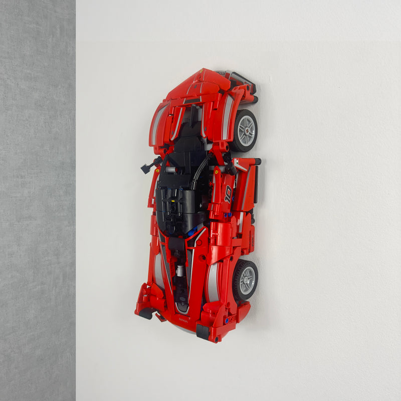 Vertical Lego Wall Display mount for LEGO Ferrari FXX K (42212)