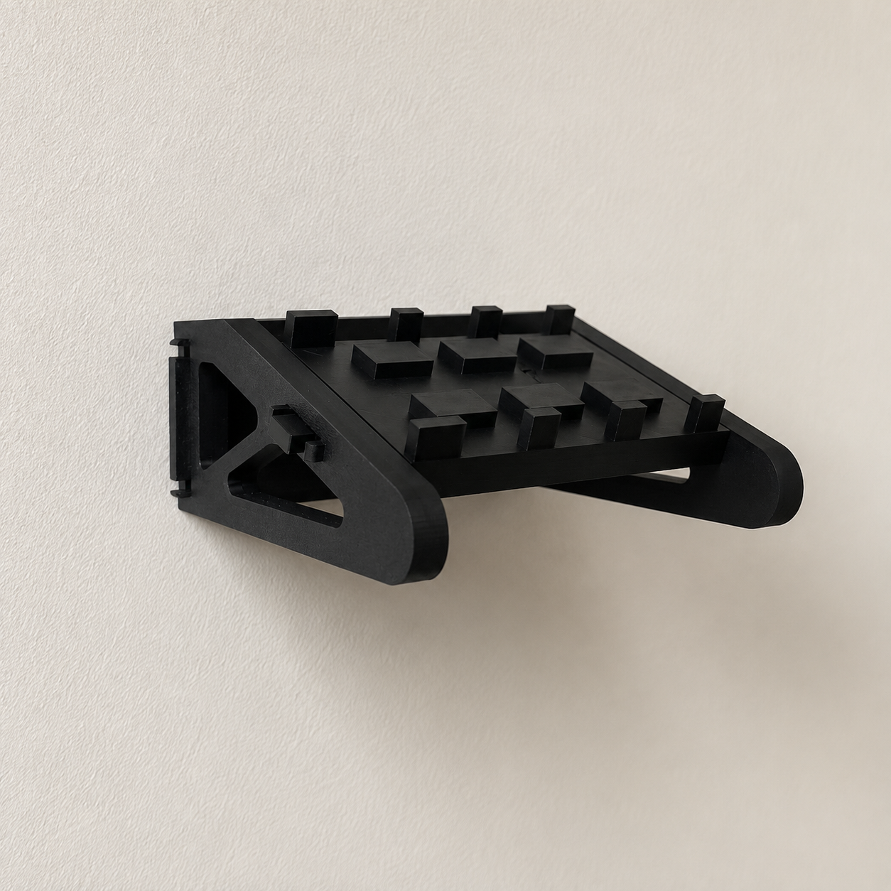 Close-up of the mount holding LEGO Jaguar E-Type 11381
