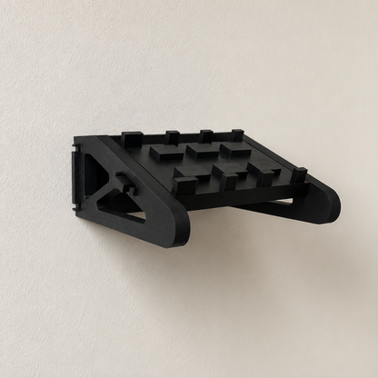 Close-up of the mount holding LEGO Jaguar E-Type 11381