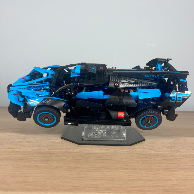 LEGO® Bugatti Bolide Acrylic Display Stand w/ Black Base (42151/42162)
