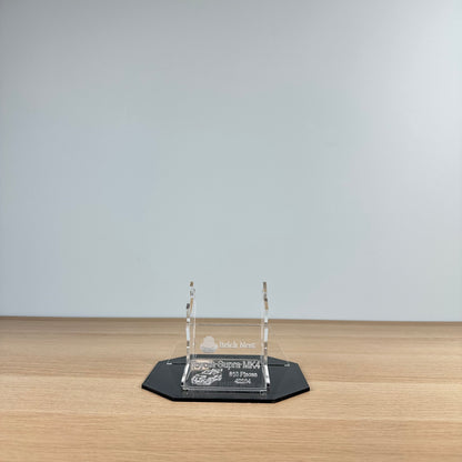 Lego Toyota Supra MK4 Acrylic Display Stand with Black Base Plate