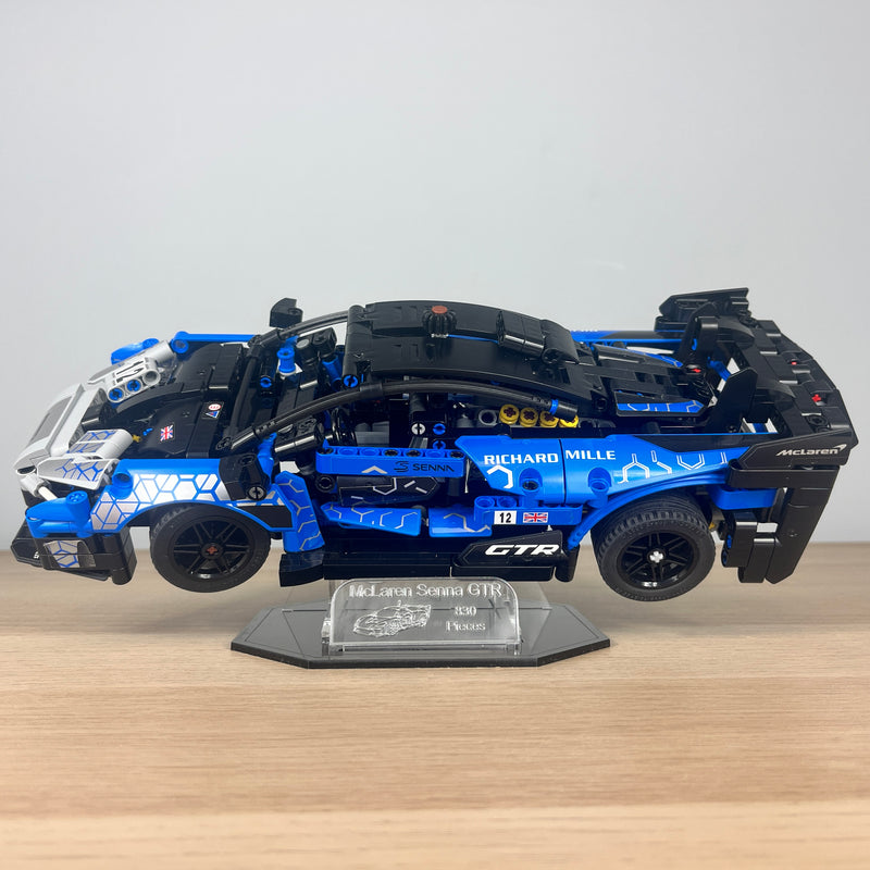 LEGO® McLaren Senna GTR Acrylic Display Stand w/ Black Base (42123)
