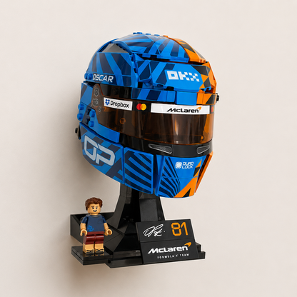 LEGO McLaren Formula One helmet wall mount display