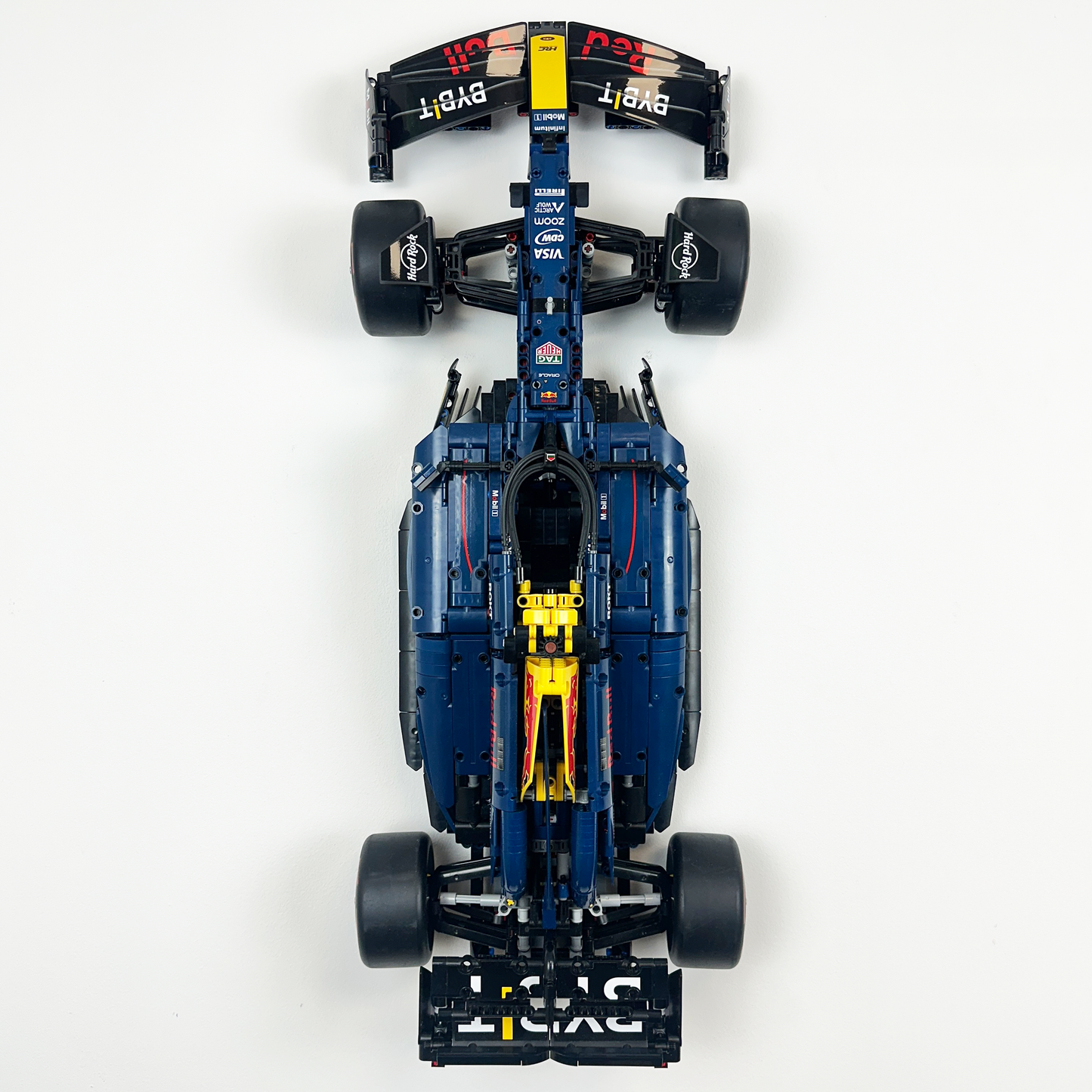 Vertical Wall display mount for Lego Red Bull F1 RB20 (42206)