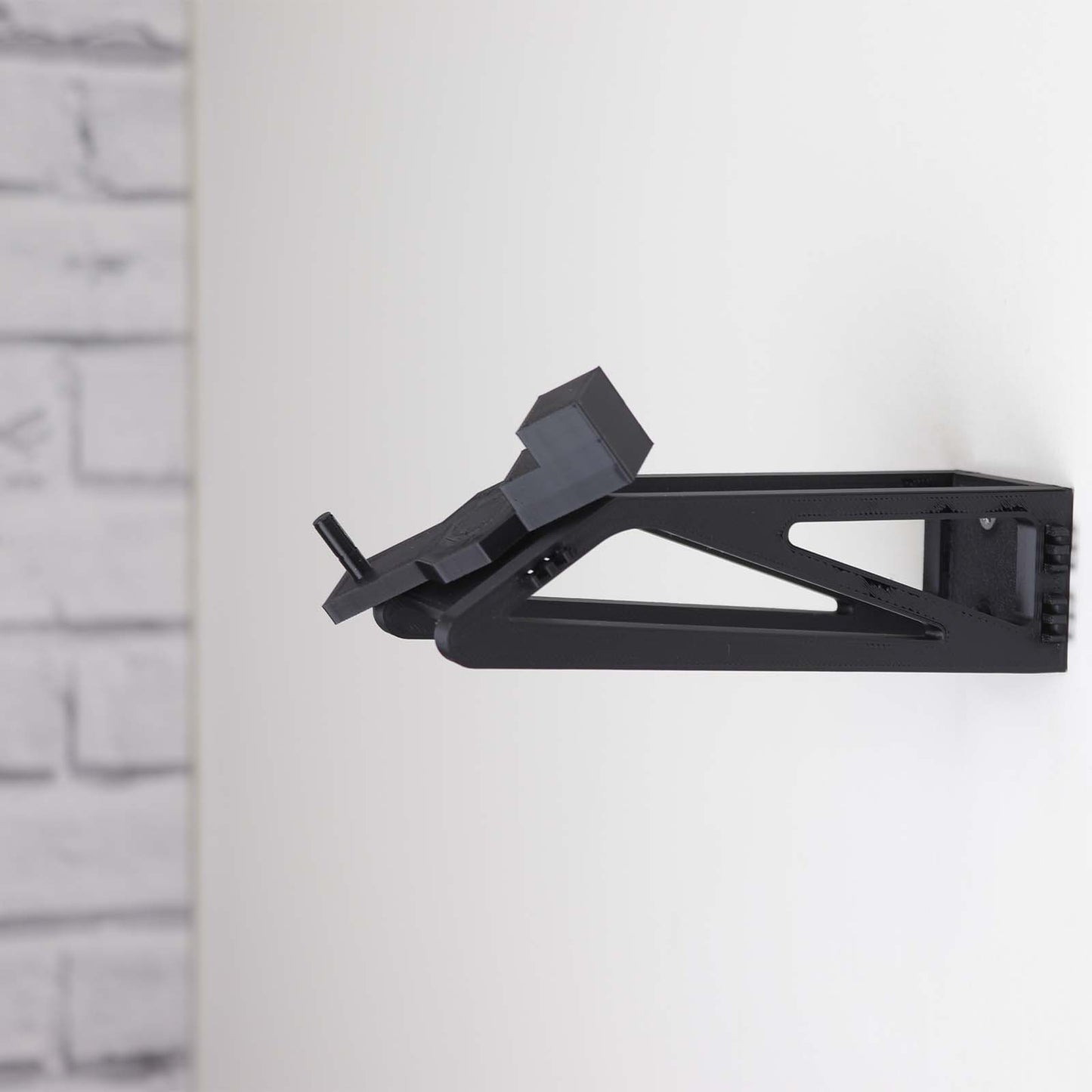  Wall mount display stand for lego tie bomber angled off wall home storage 75347