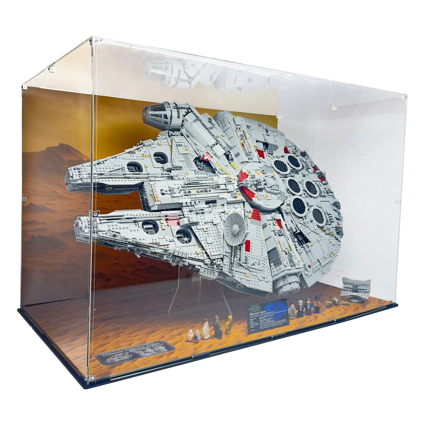 Dustproof LEGO Star Wars display for UCS Millennium Falcon