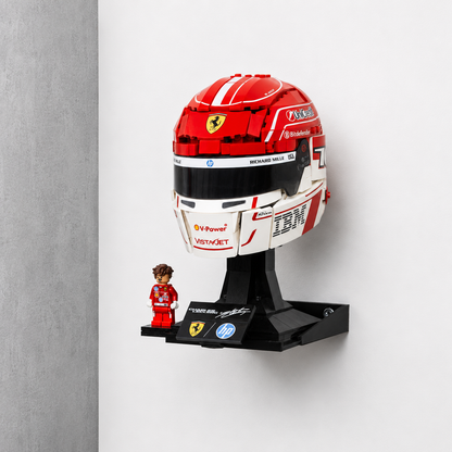 BrickNest wall display mount for LEGO Ferrari racing helmet
